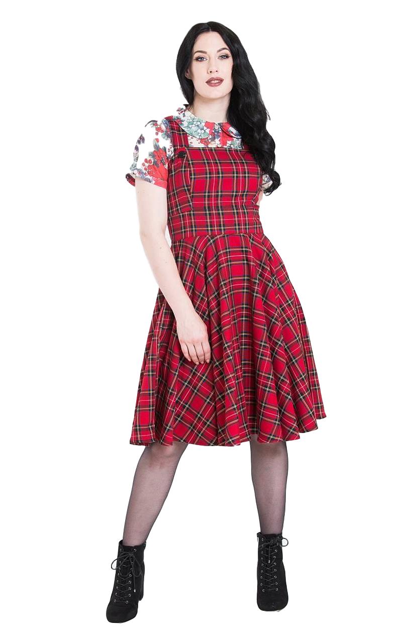 red tartan pinafore