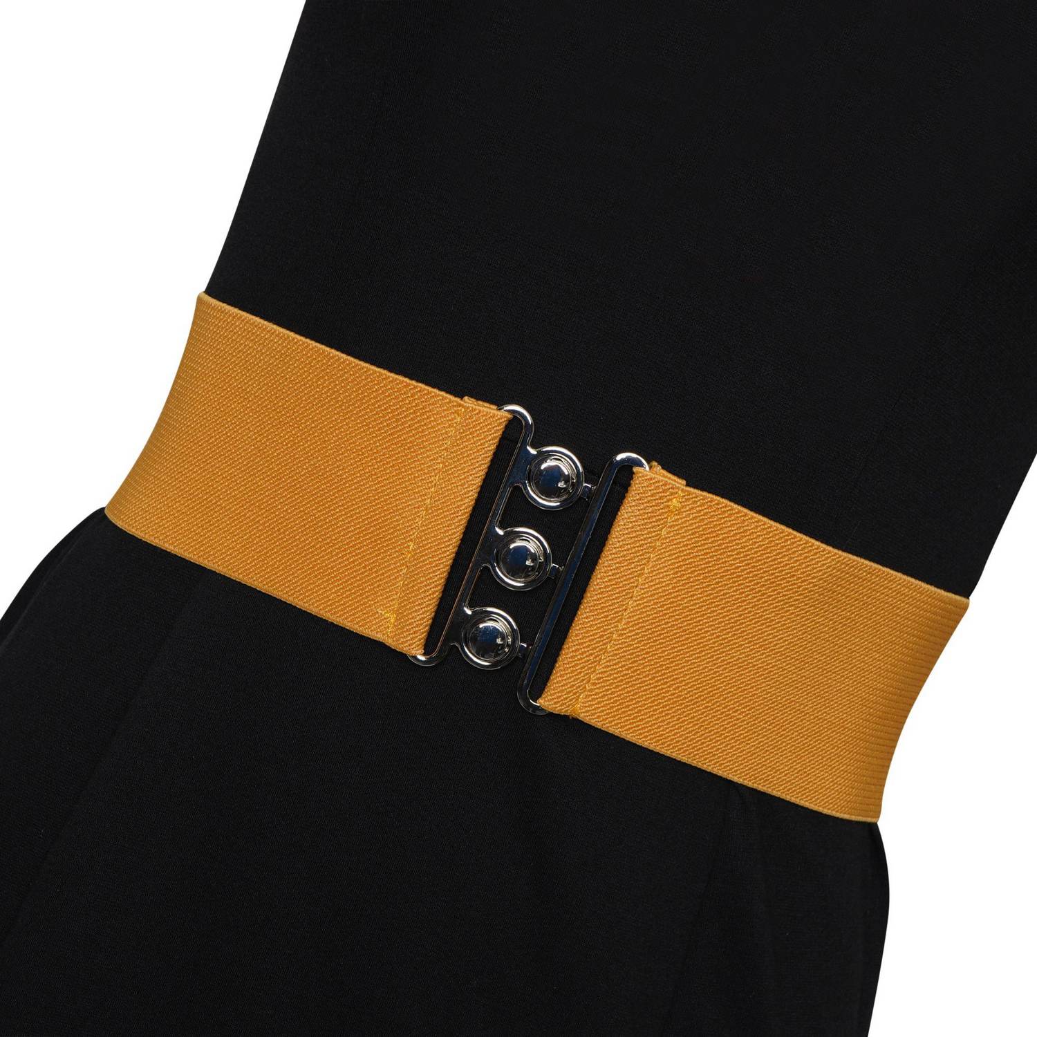Ro Rox Jayne Vintage Retro Pin-Up 50/'s Bow Buckle Elasticated Wide Stretch Belt